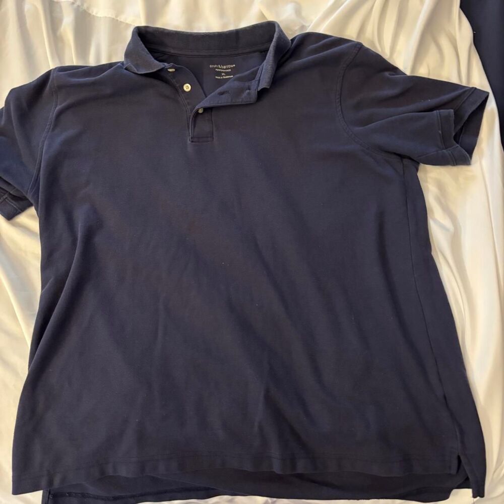 Croft-barrow Men's Navy and Blue Polo-shirts
